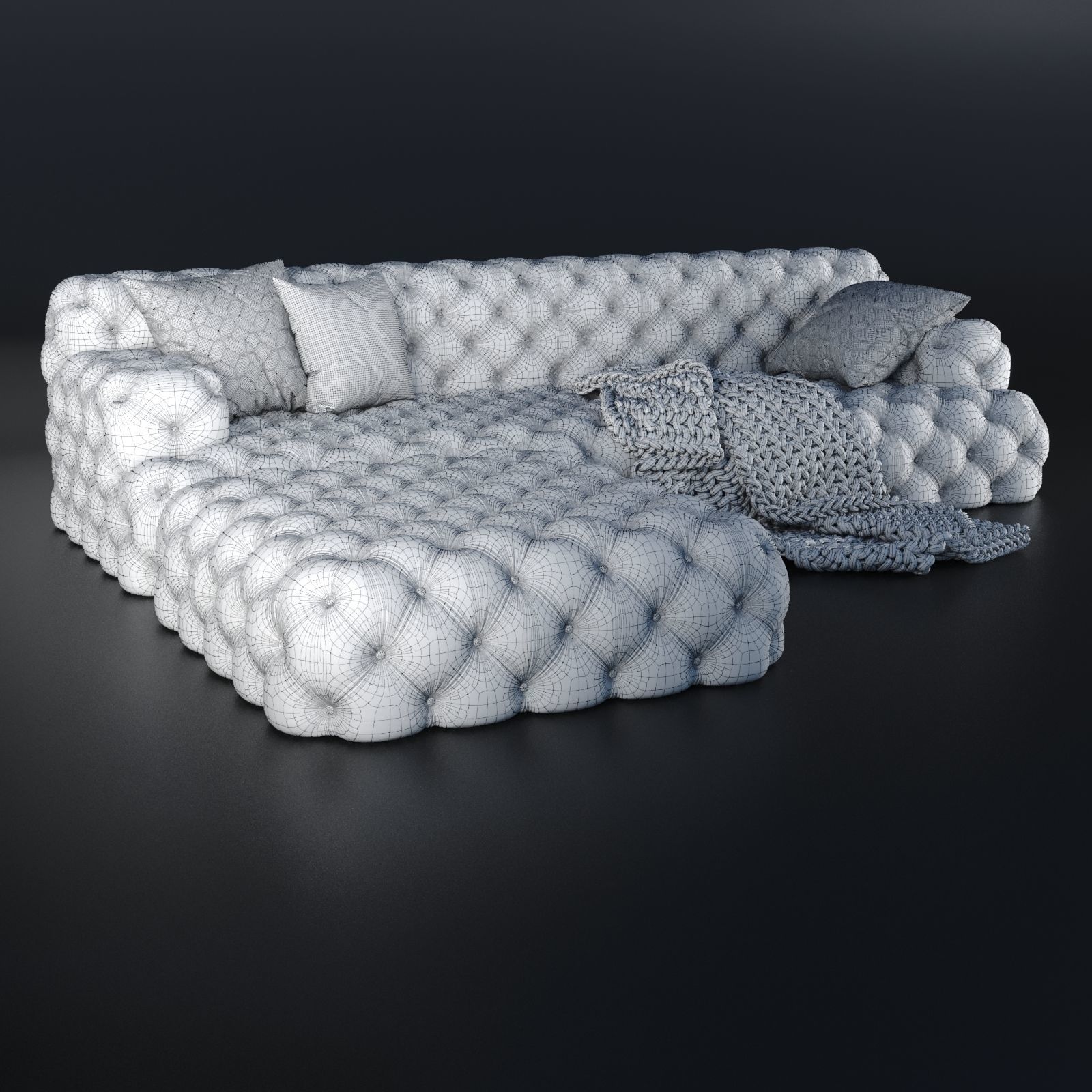 meridiani norton capitone sofa 3D model_13