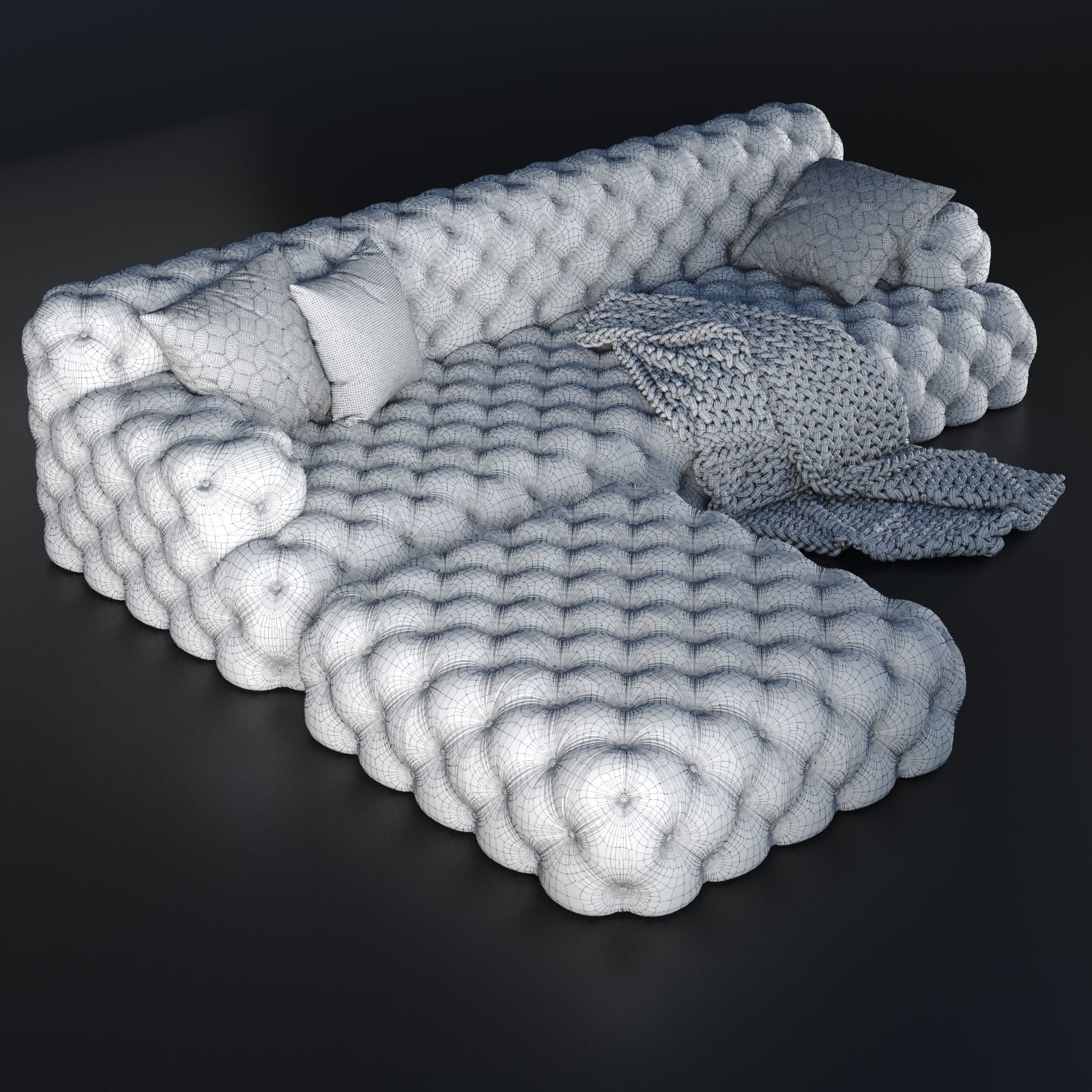 meridiani norton capitone sofa 3D model_12