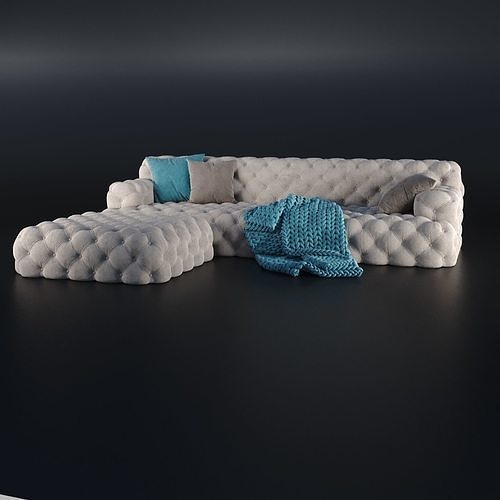 meridiani norton capitone sofa 3D model