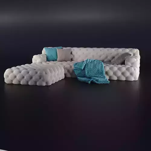 meridiani norton capitone sofa 3D model