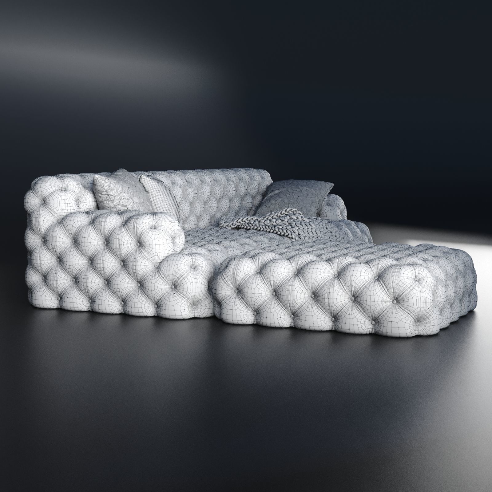 meridiani norton capitone sofa 3D model_9