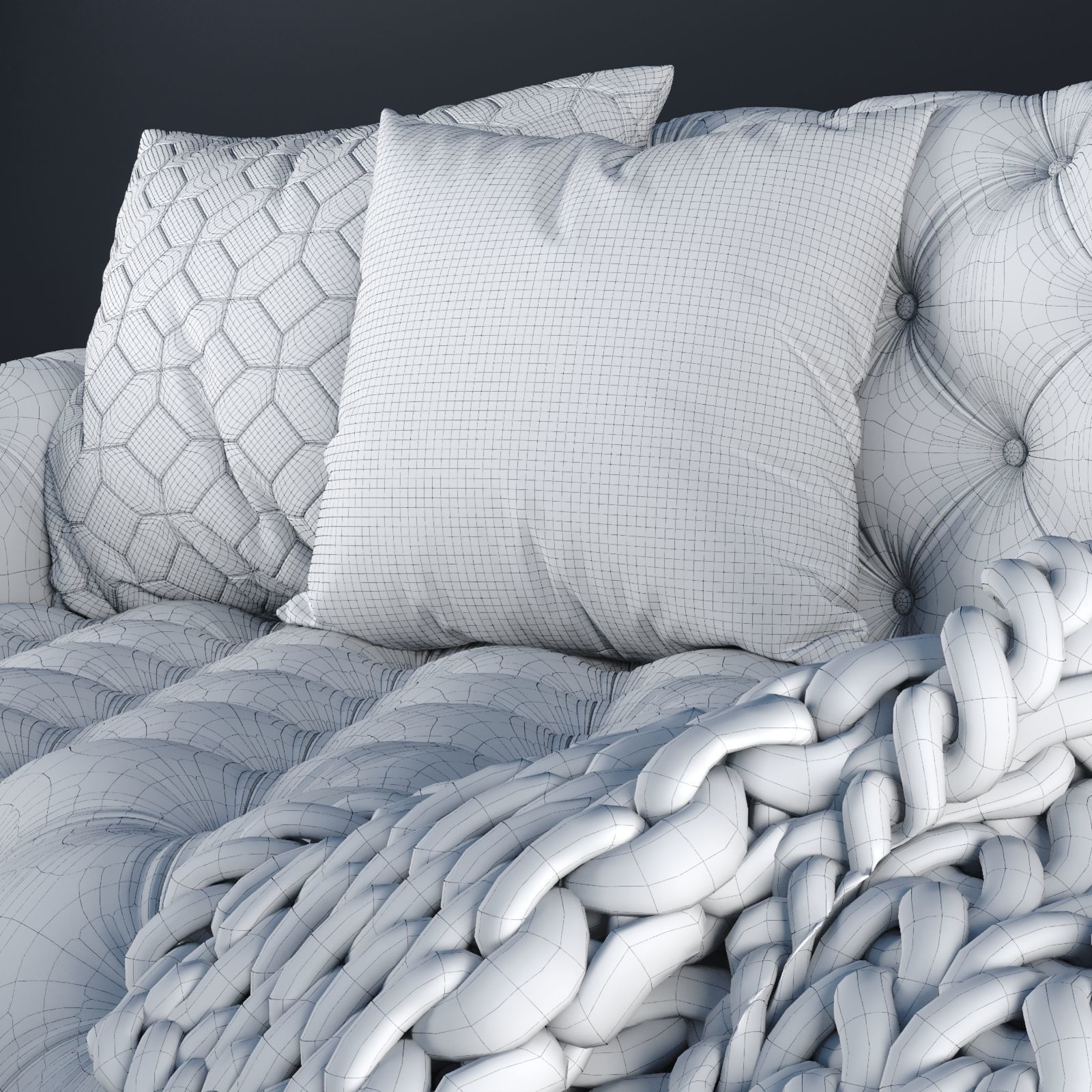 meridiani norton capitone sofa 3D model_7