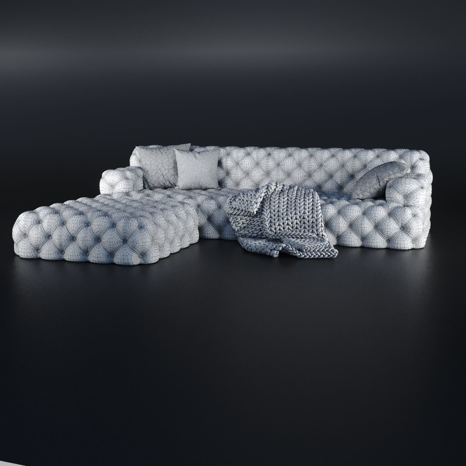 meridiani norton capitone sofa 3D model_8