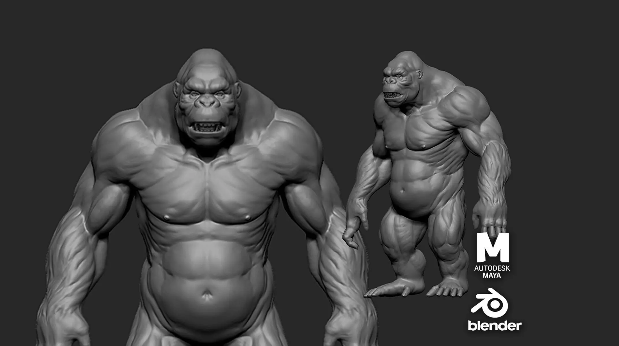 Gorilla 3D model_0