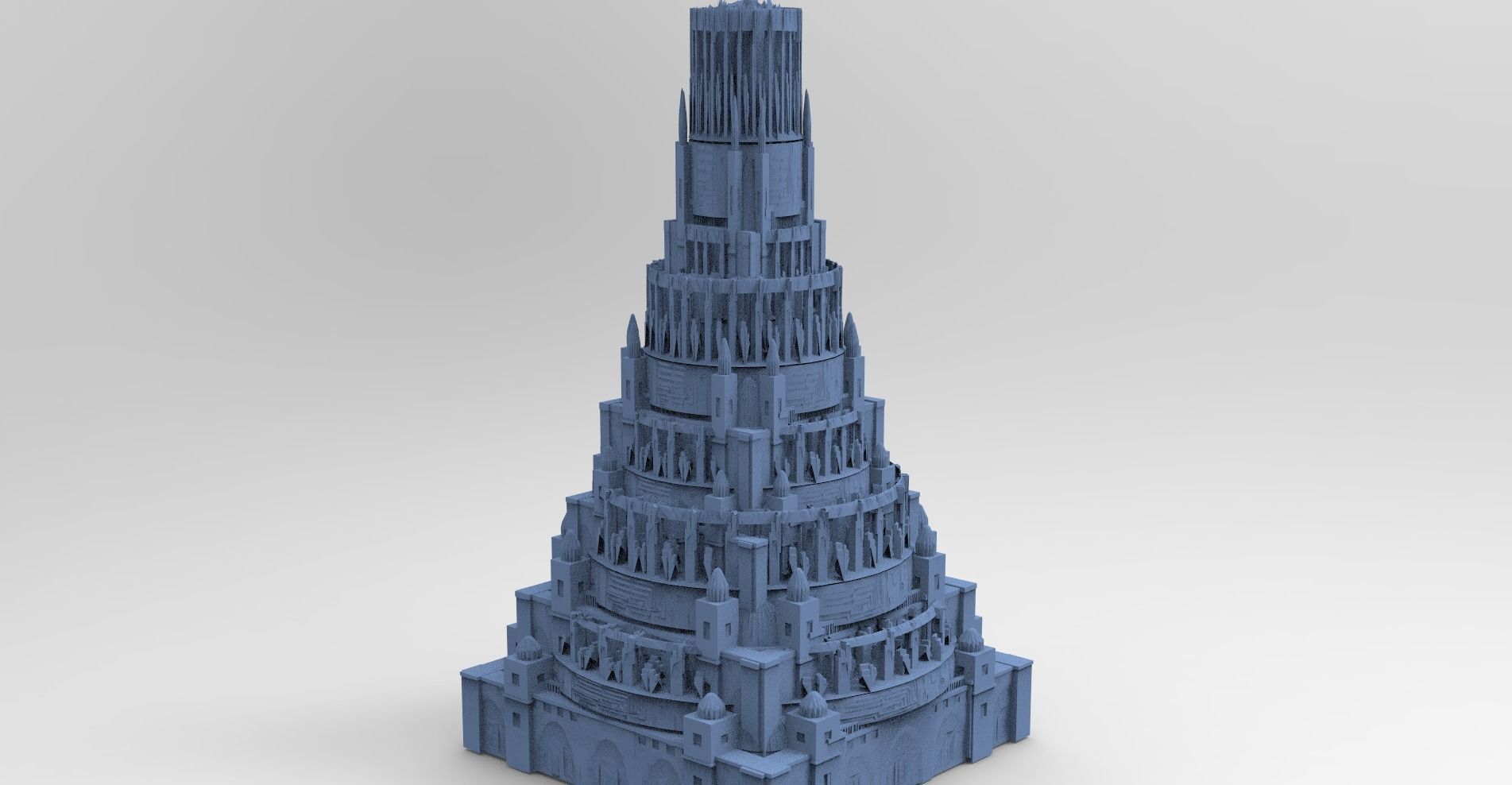 Fantasy Art Deco New York Art Deco Grand Tower  3D model_1