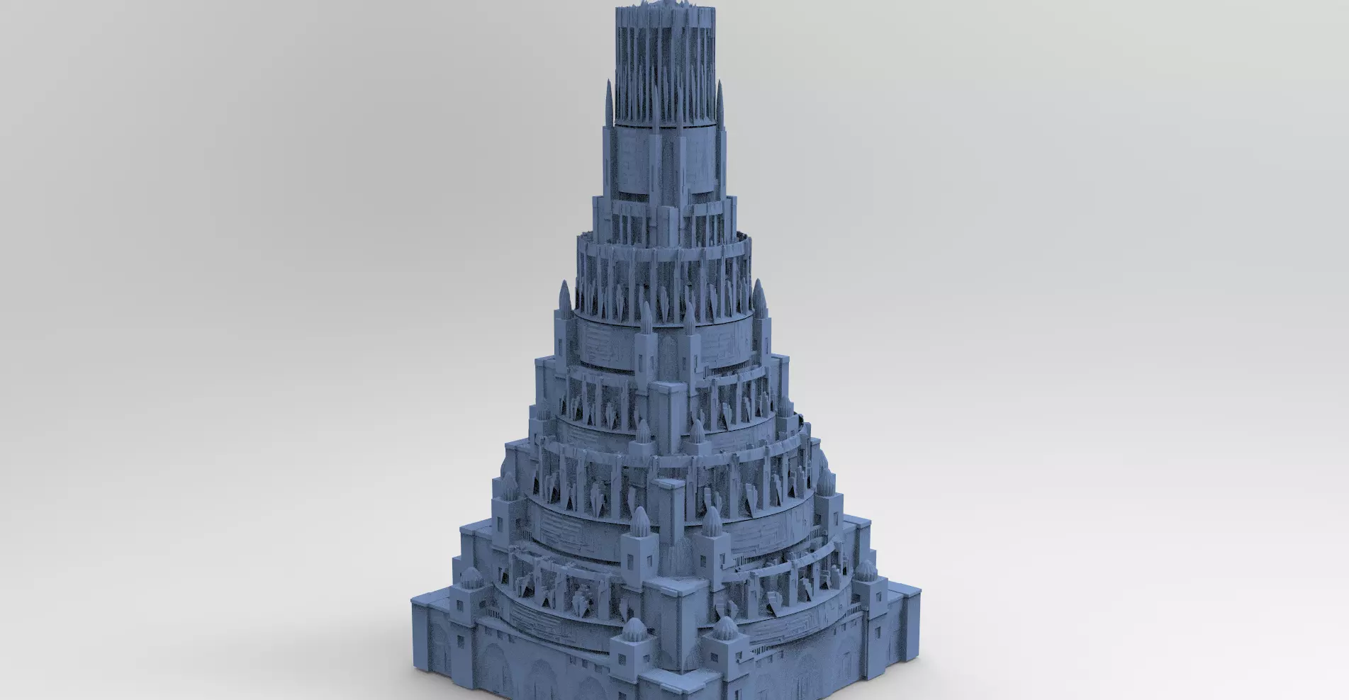 Fantasy Art Deco New York Art Deco Grand Tower  3D model_0
