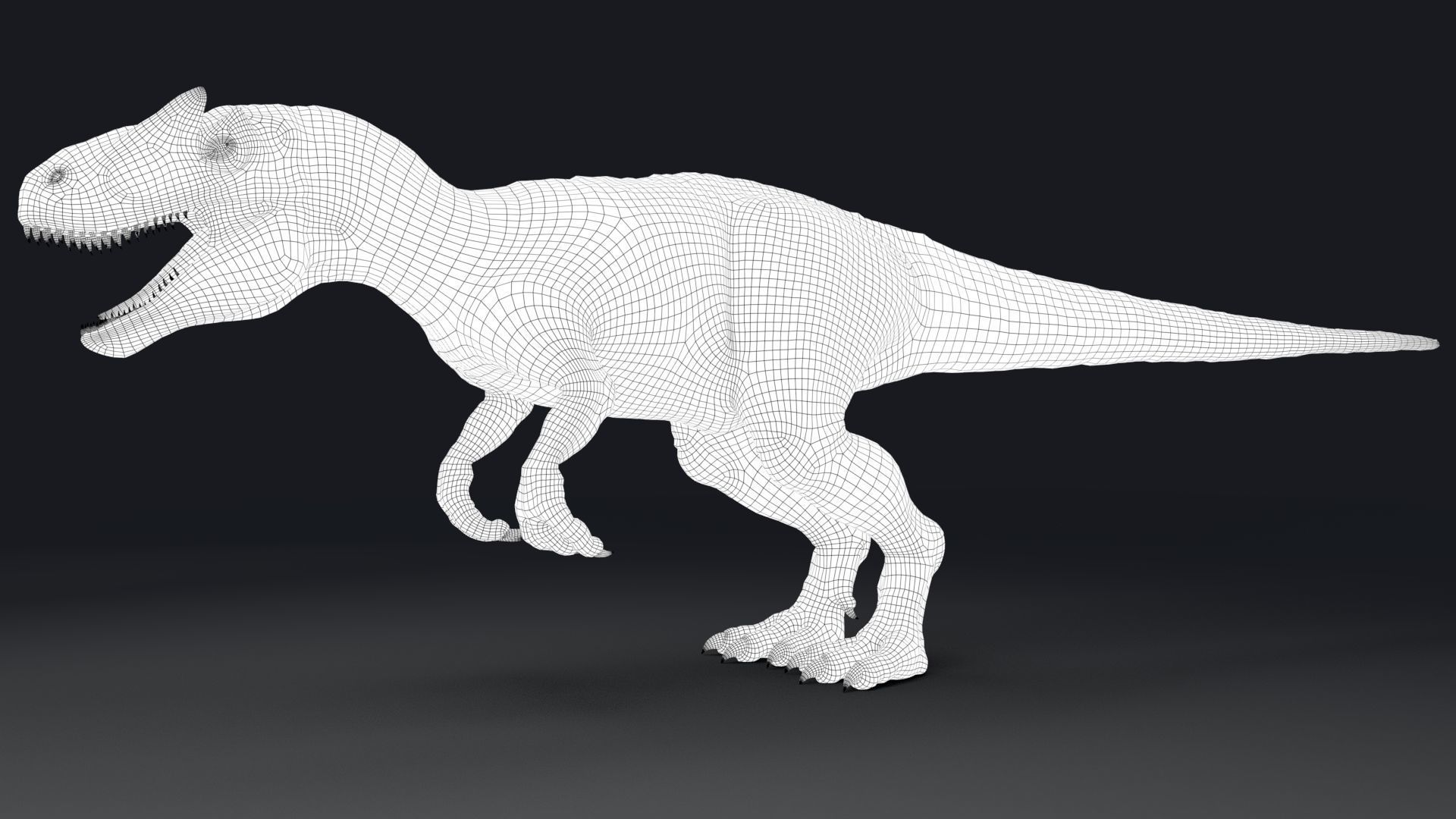 Dinosaur Allosaurus Real Dinosaur 74 Animations Low-poly 3D model_23