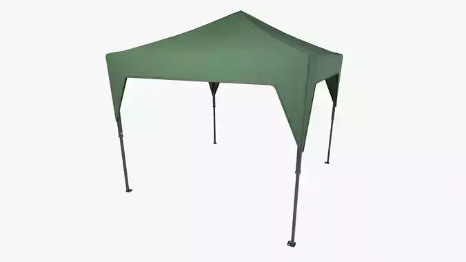 Pop Up Canopy Green Low-poly 3D model
