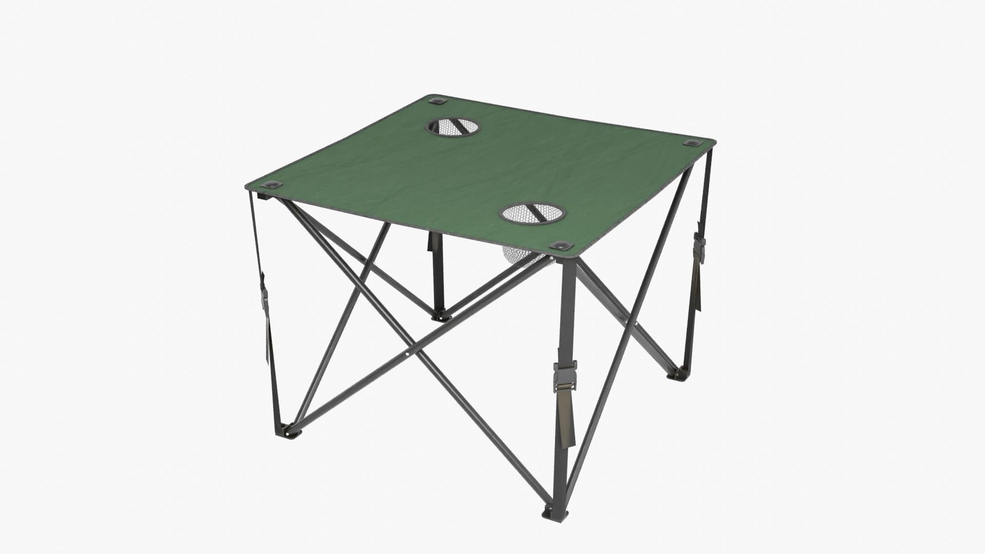 Camping Table Green Low-poly 3D model_2