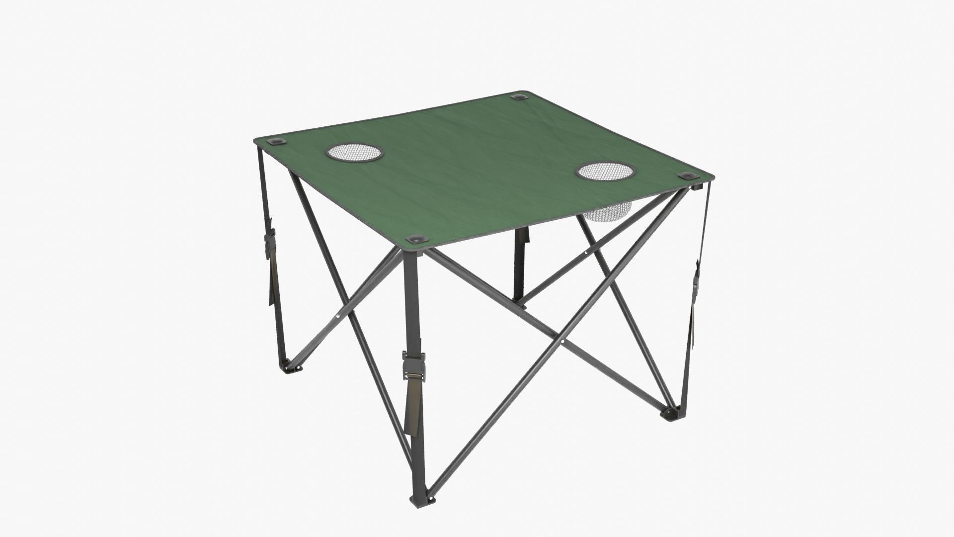 Camping Table Green Low-poly 3D model_6