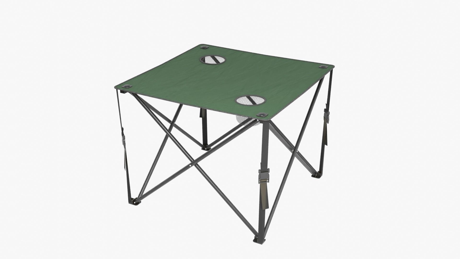 Camping Table Green Low-poly 3D model_8