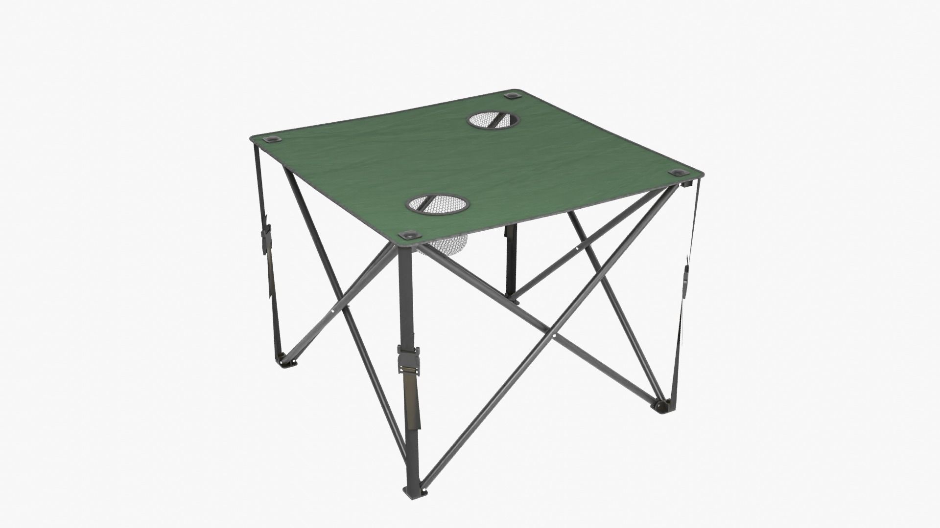 Camping Table Green Low-poly 3D model_3