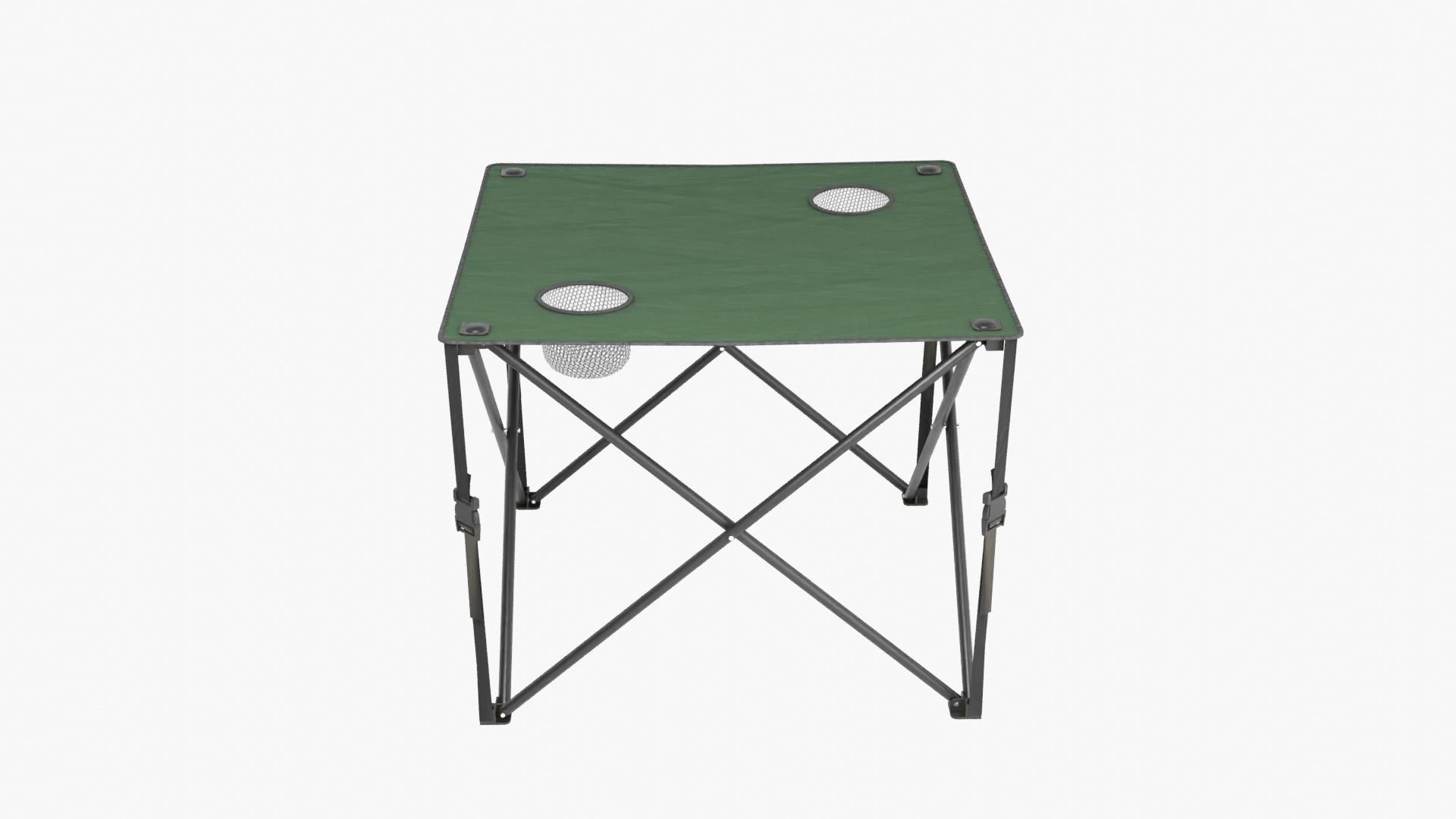Camping Table Green Low-poly 3D model_4