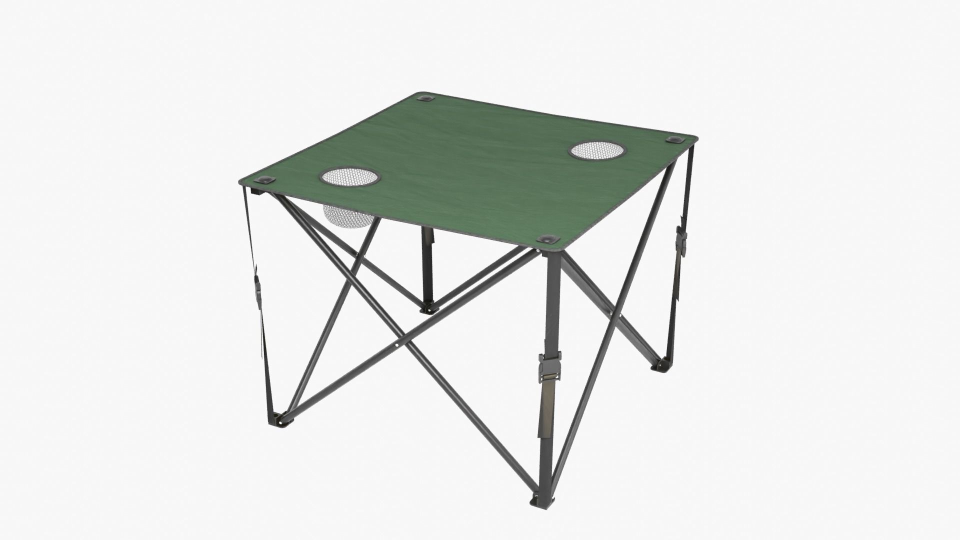 Camping Table Green Low-poly 3D model_11