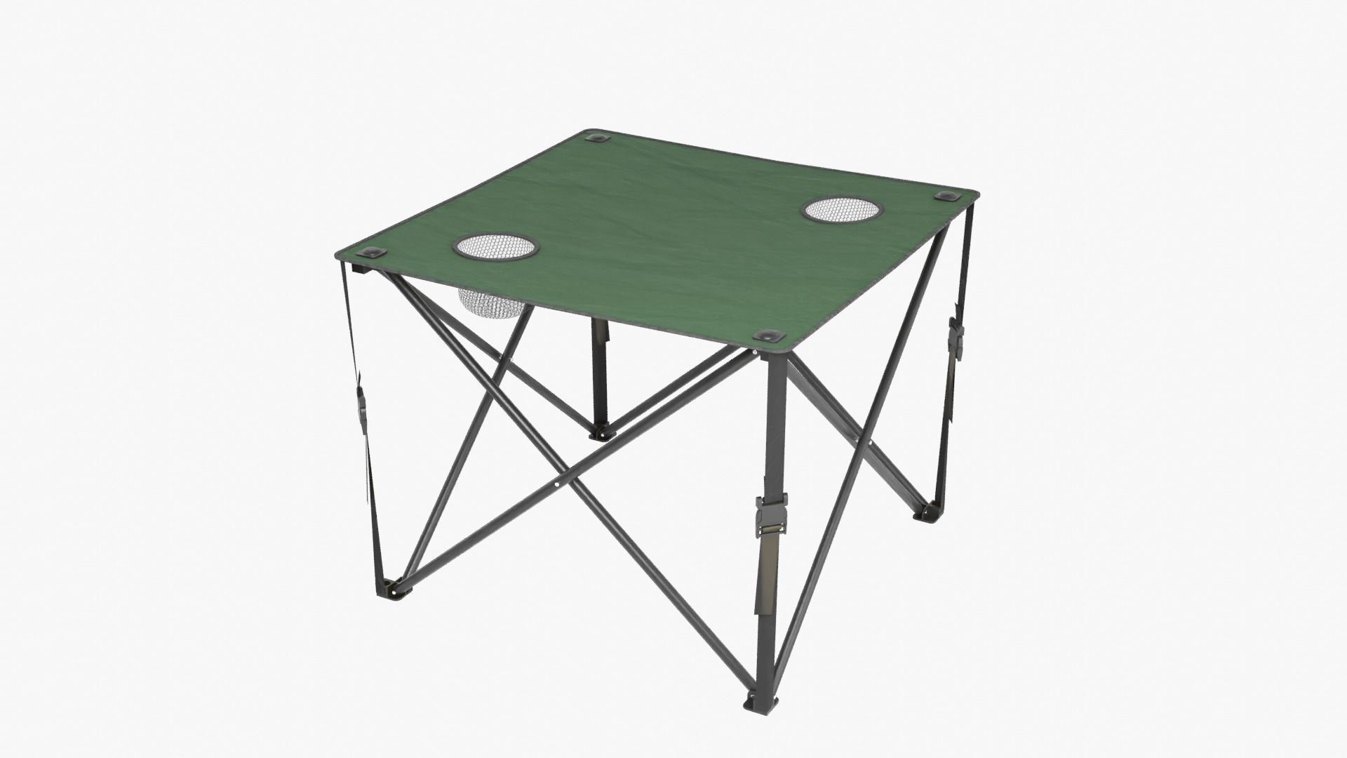 Camping Table Green Low-poly 3D model_5