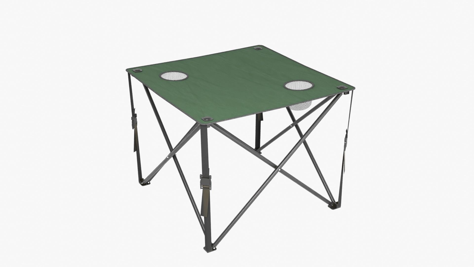 Camping Table Green Low-poly 3D model_12