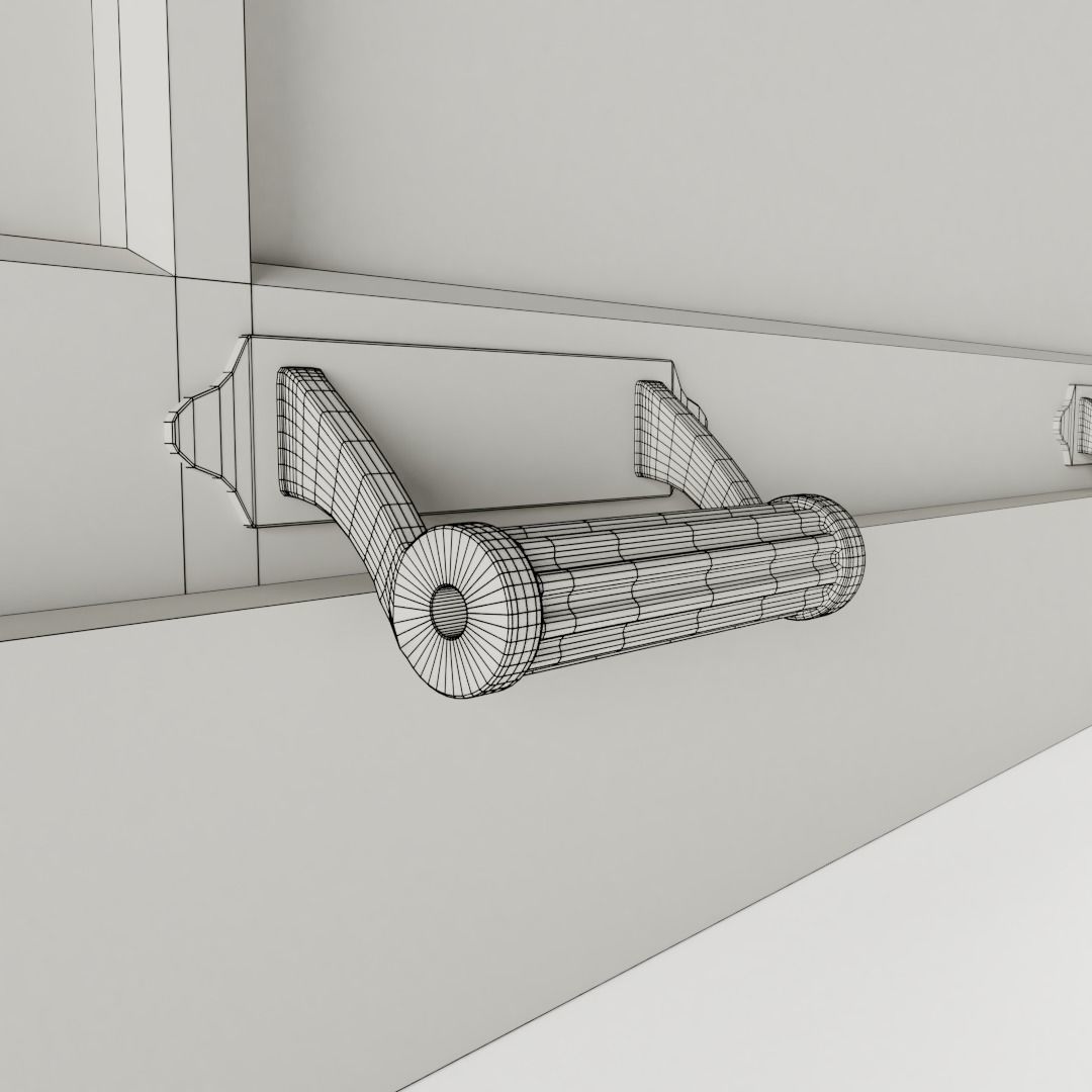 Offset Three Light Sash Window 3D model_5
