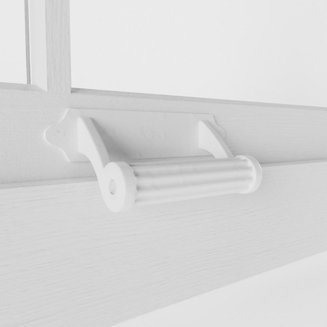Offset Three Light Sash Window 3D model_2