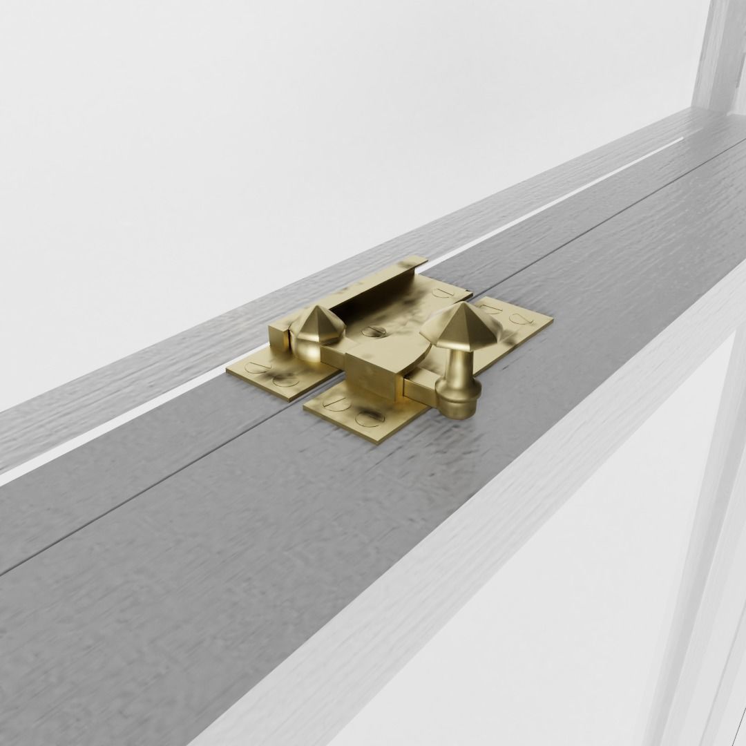 Offset Three Light Sash Window 3D model_3