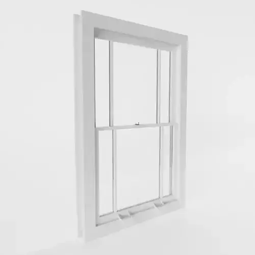 Offset Three Light Sash Window 3D model Offset Three Light Sash Window 3D model