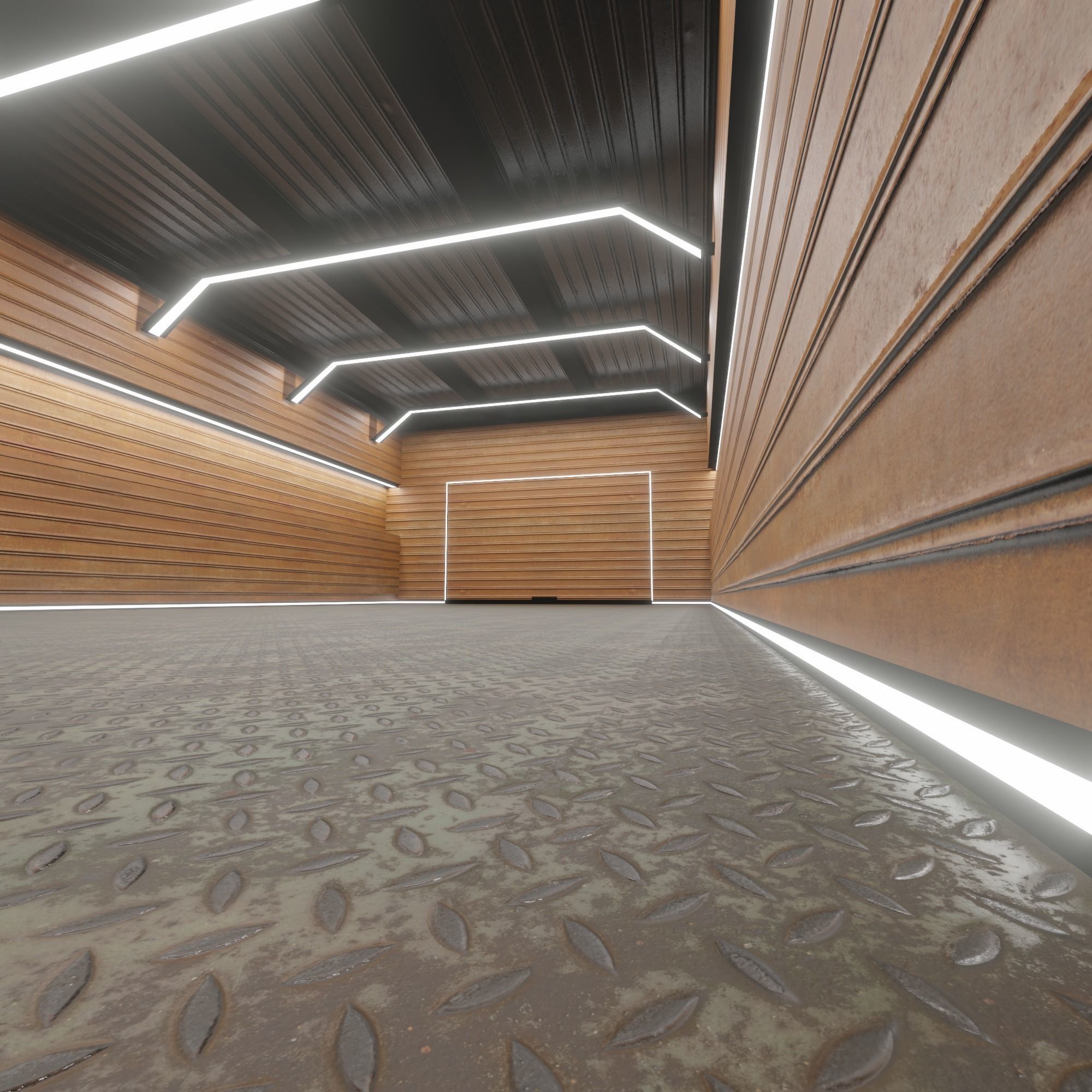 Car studio interior 3D model_9