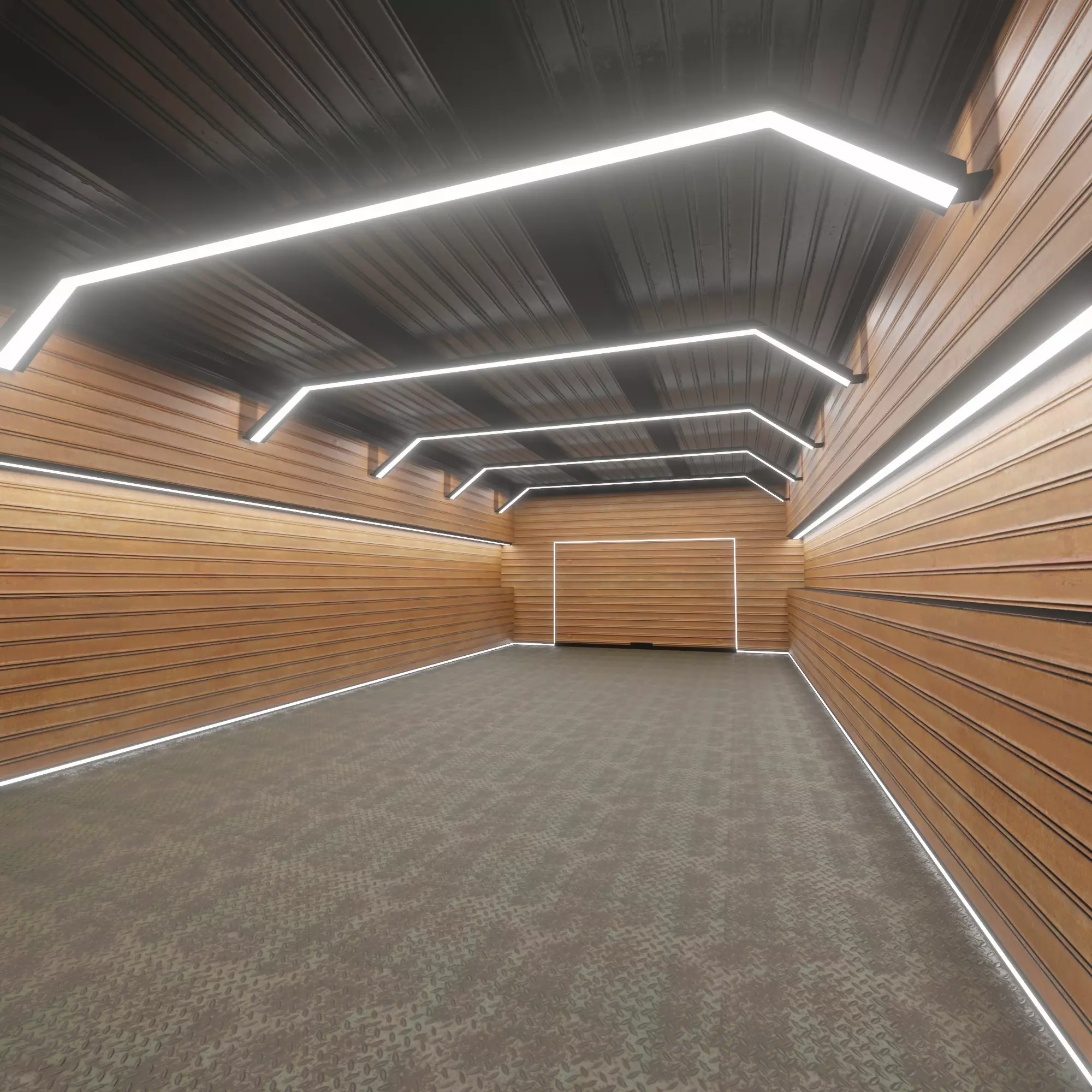 Car studio interior 3D model_0