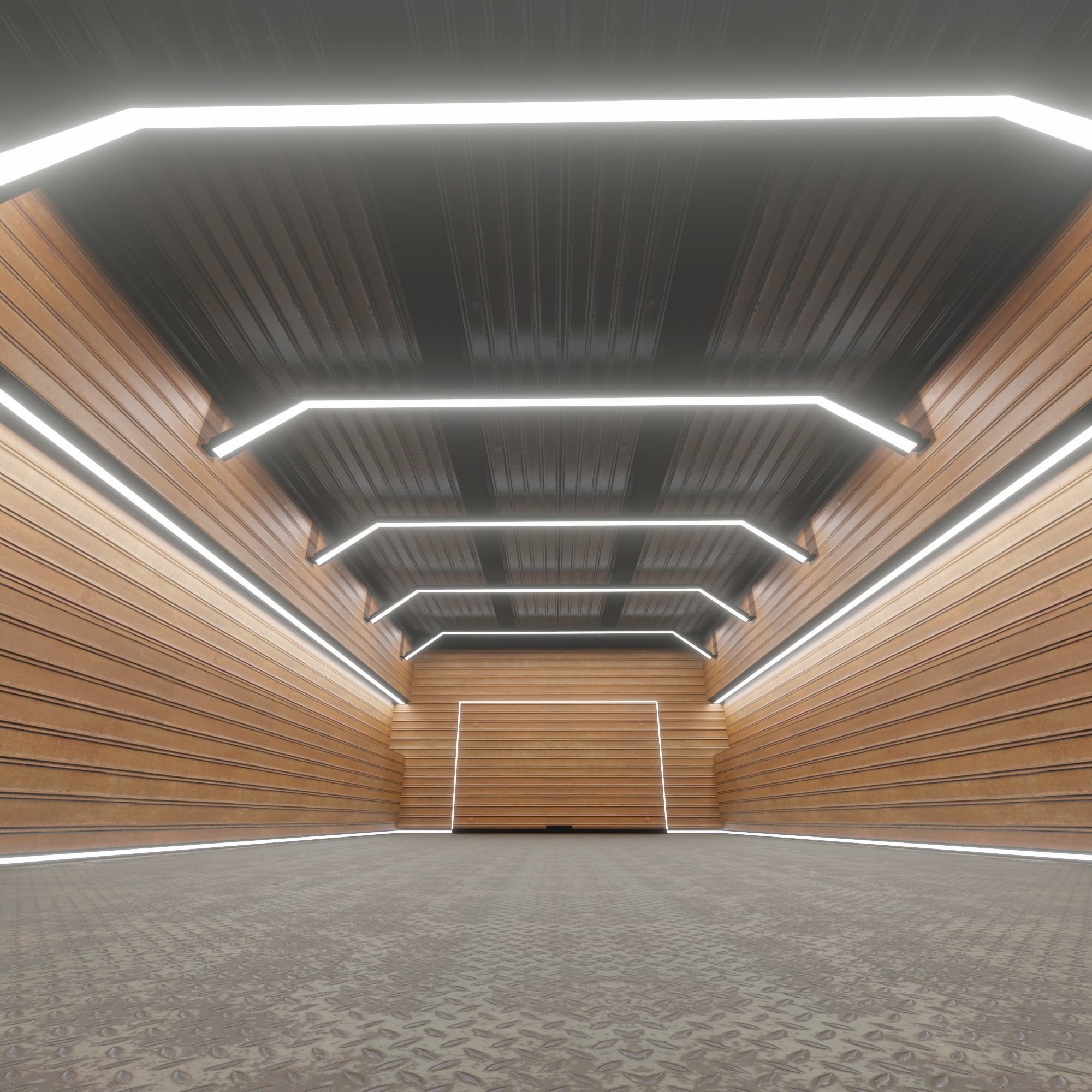 Car studio interior 3D model_1