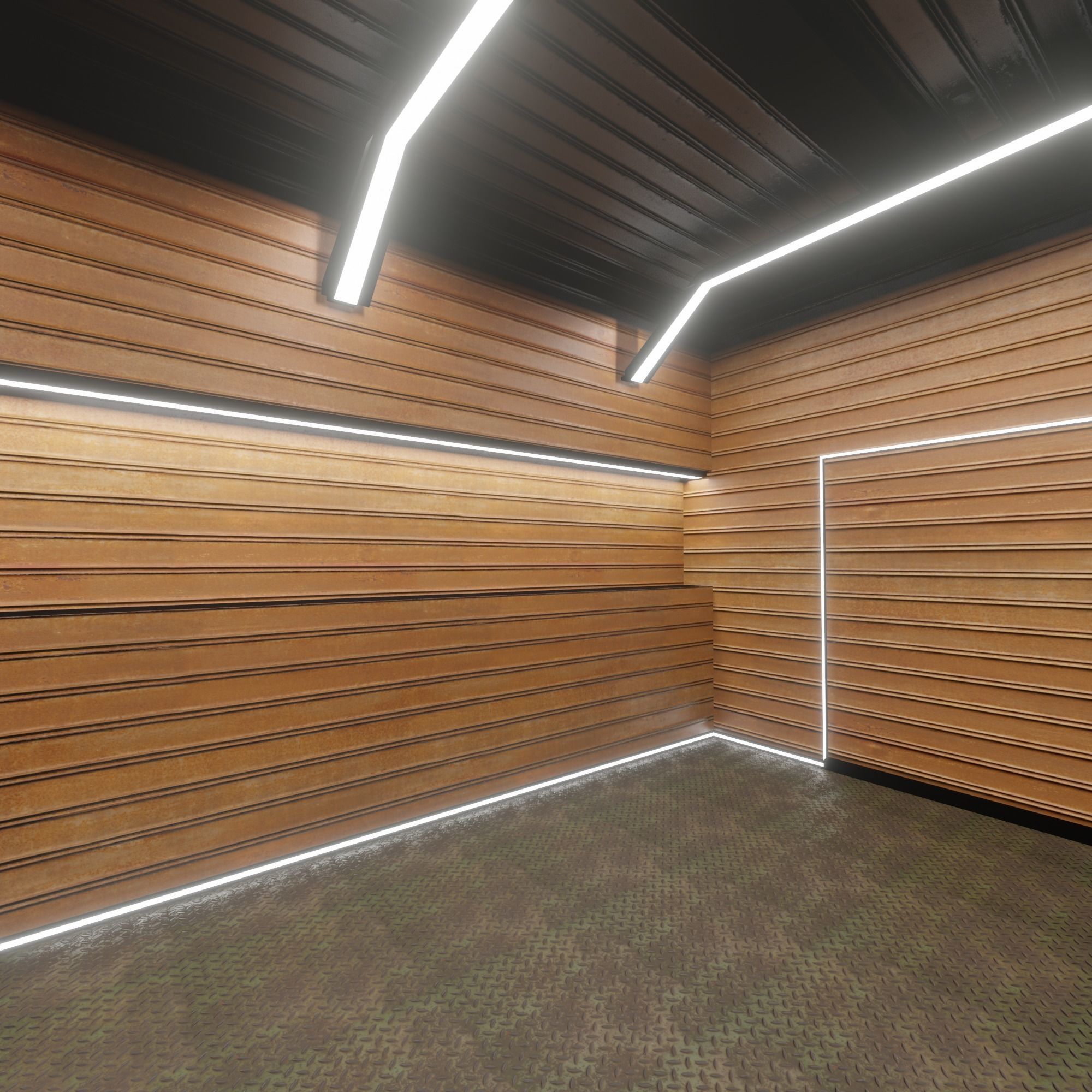 Car studio interior 3D model_2