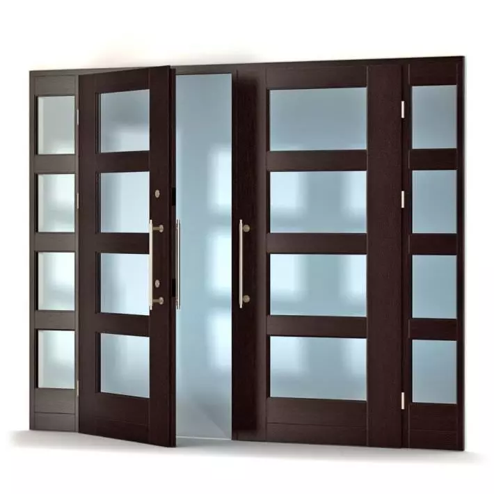 Modern Chestnut Colored Door 3D model_0