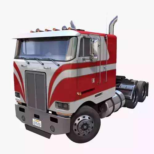 Peterbilt 362 cabover truck Low-poly 3D model