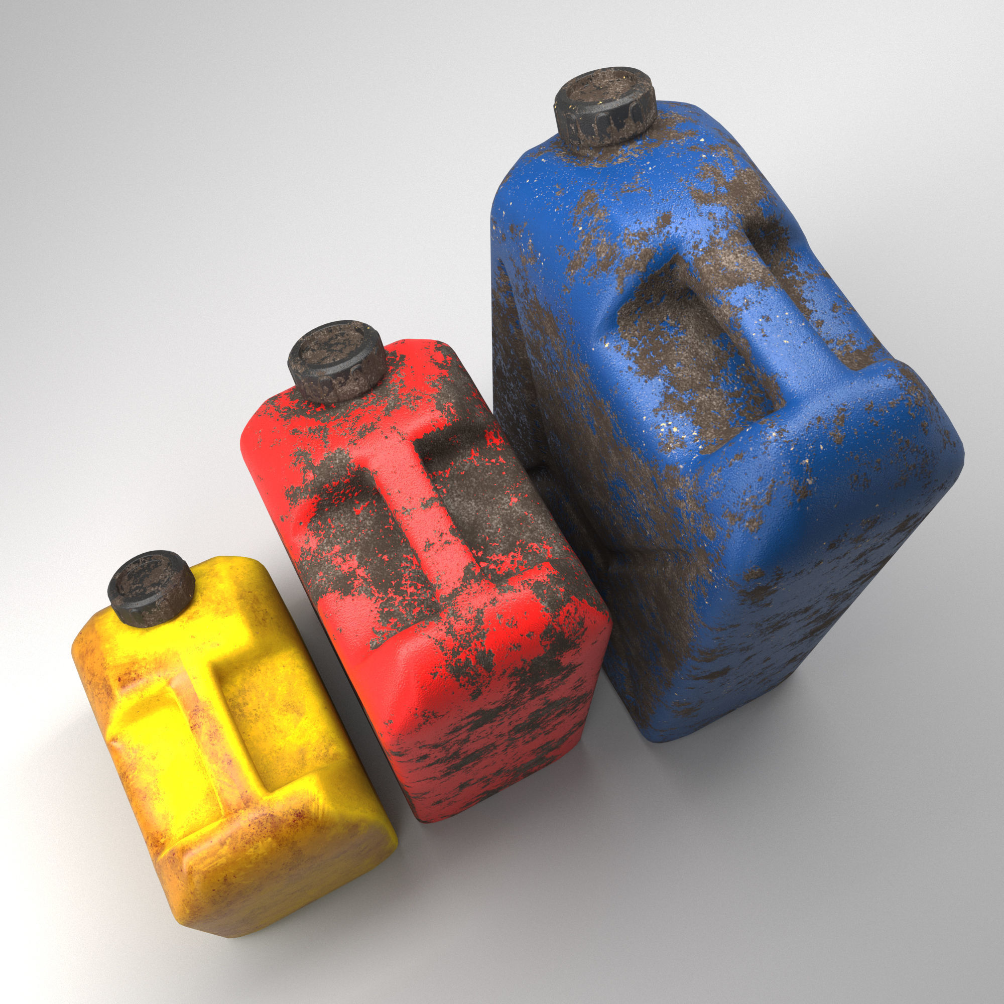 20-10-5 Liter Plastic Jerry cans 3D model_4