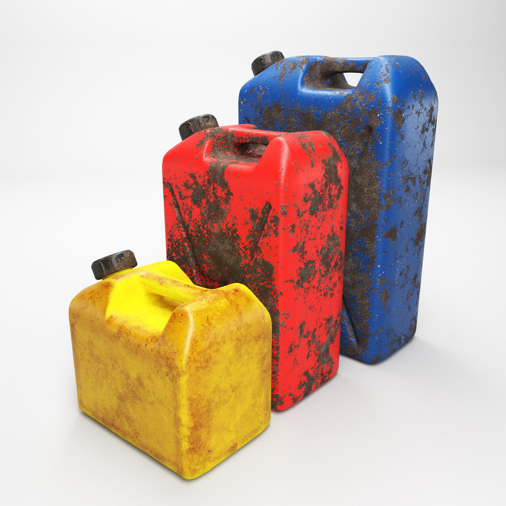 20-10-5 Liter Plastic Jerry cans 3D model_3
