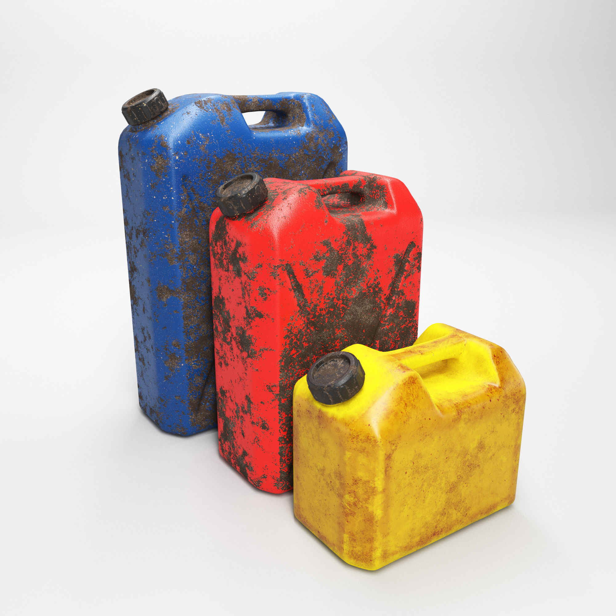 20-10-5 Liter Plastic Jerry cans 3D model_2