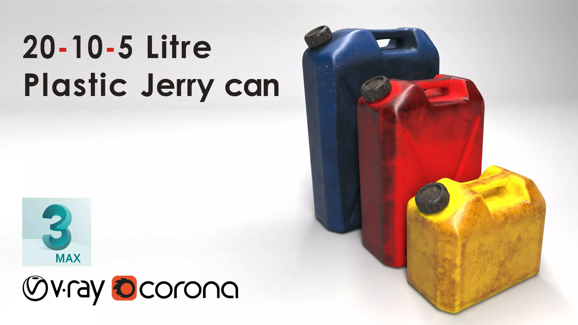 20-10-5 Liter Plastic Jerry cans 3D model_0