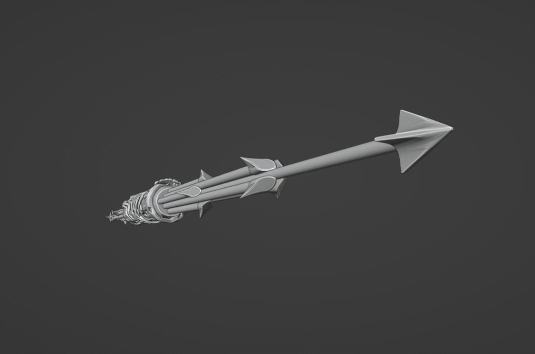 Predator City Hunter Spear 3D print model_3