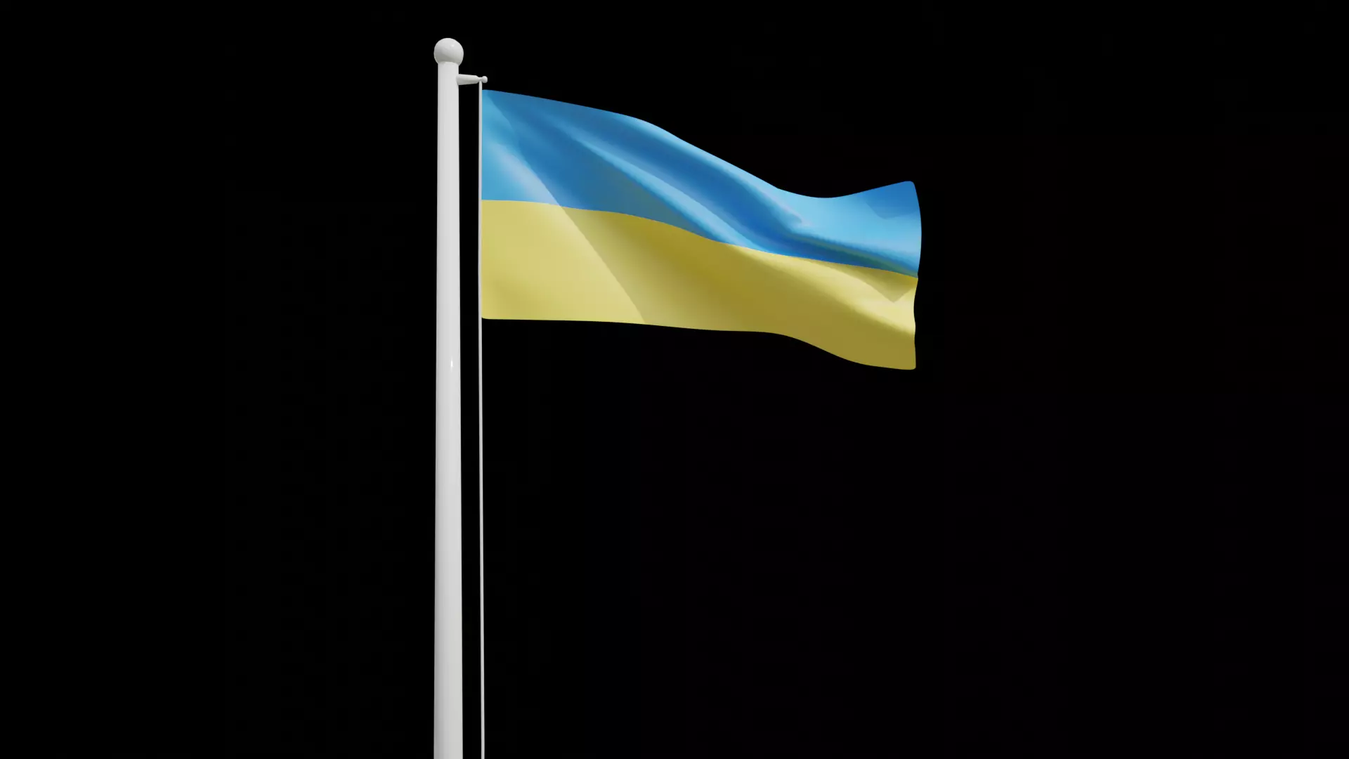 Animated Flag of Ukraine 3D model_0