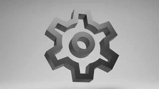 Settings Icon Free low-poly 3D model