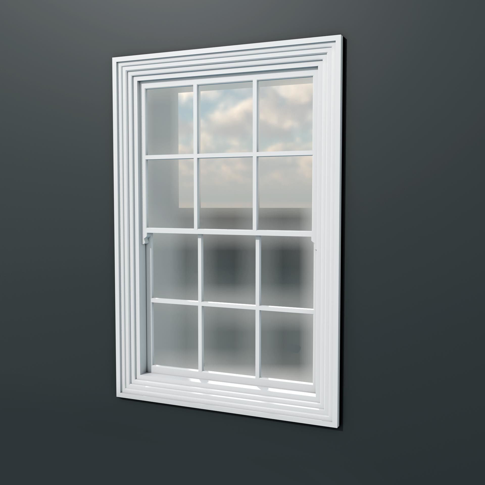 Sash Window Low Poly Model Low-poly 3D model_1