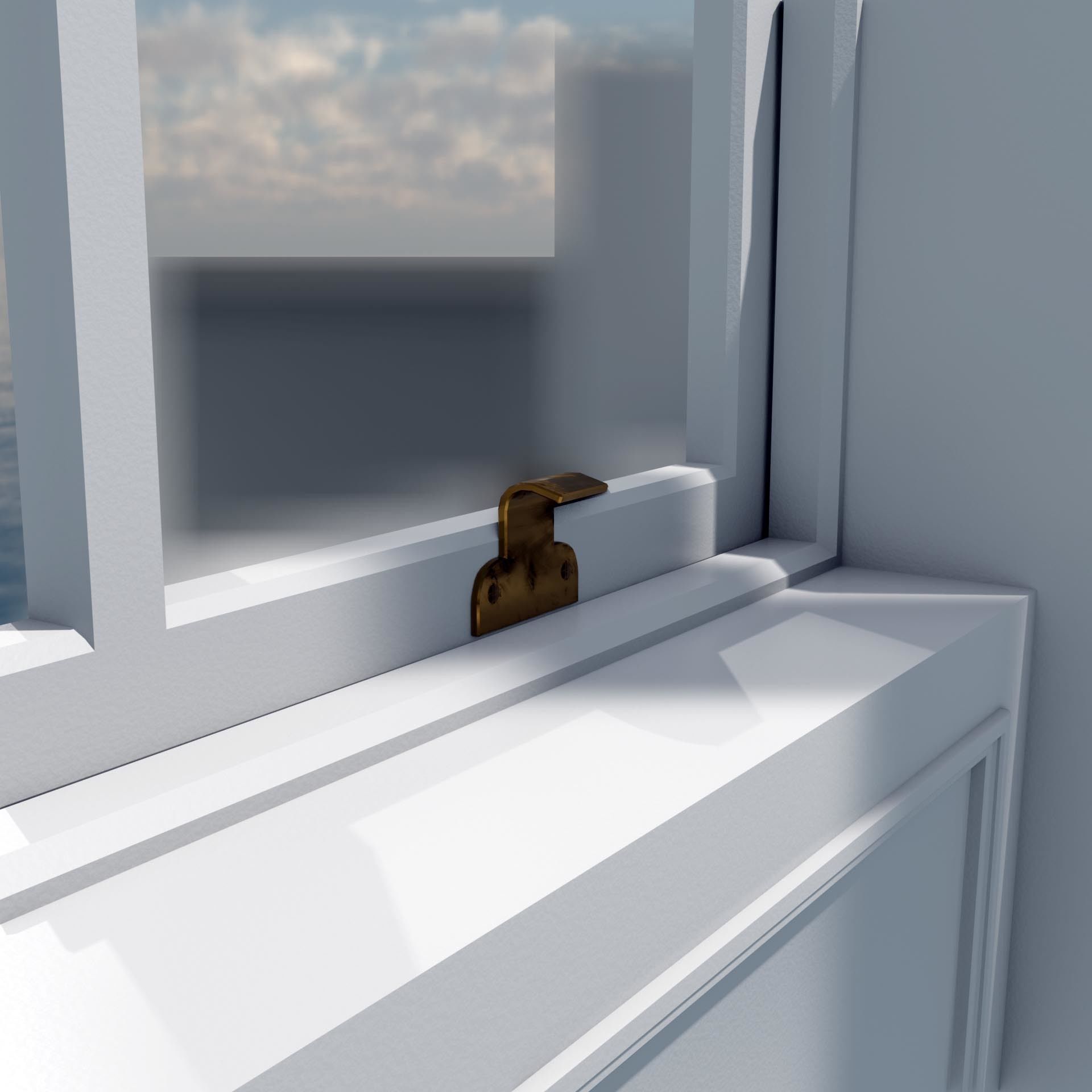 Sash Window Low Poly Model Low-poly 3D model_3