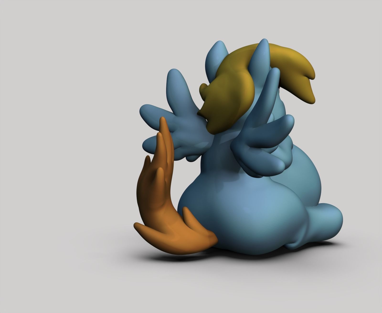 Rainbow Dash - Fat Version 3D print model_4