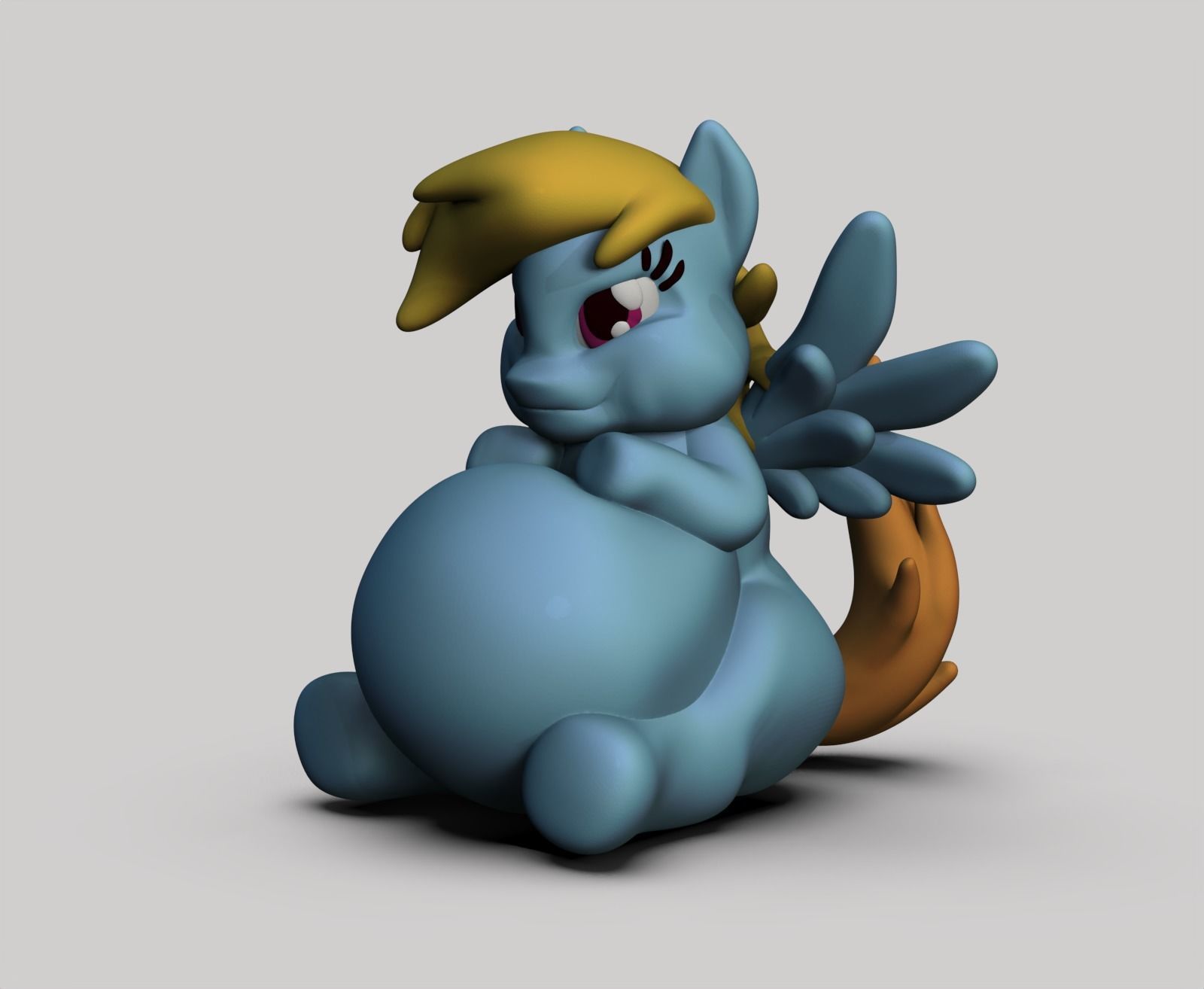 Rainbow Dash - Fat Version 3D print model_1
