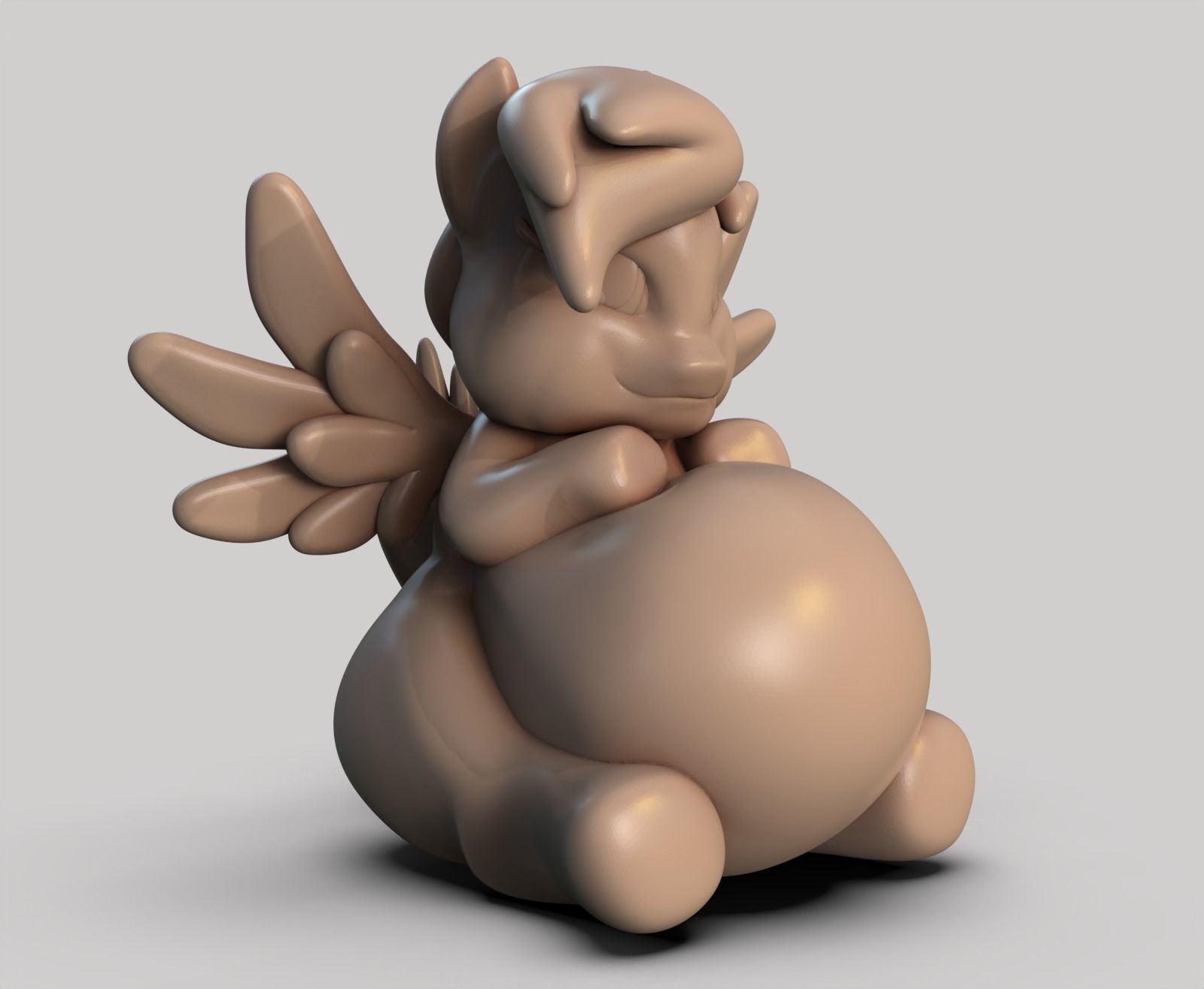 Rainbow Dash - Fat Version 3D print model_2