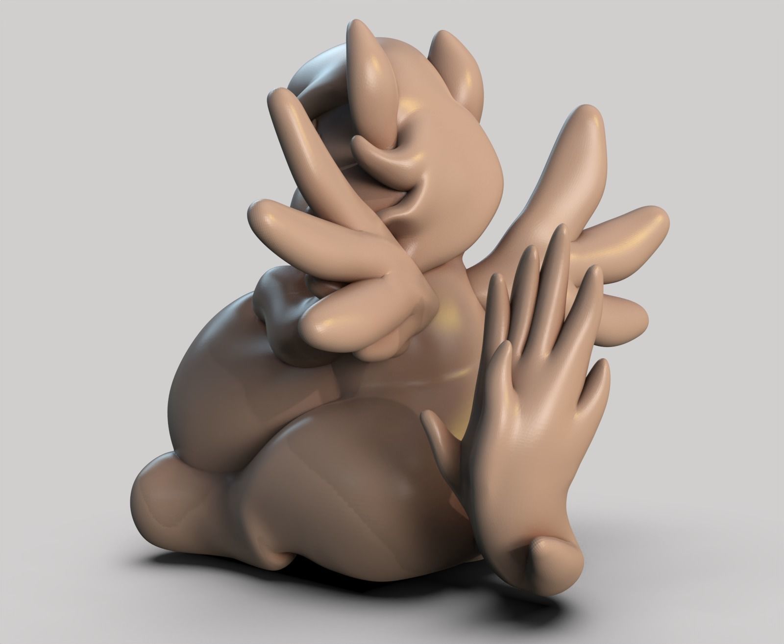 Rainbow Dash - Fat Version 3D print model_7