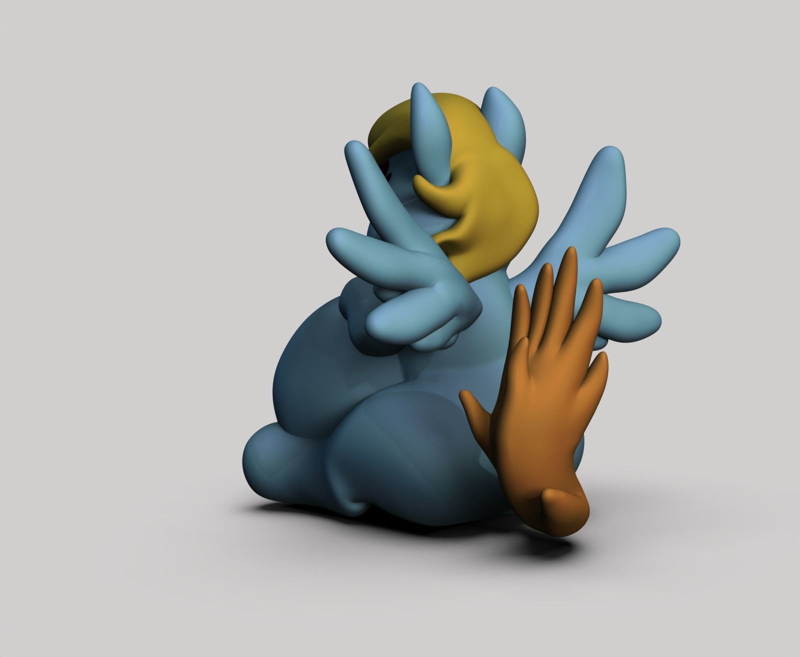 Rainbow Dash - Fat Version 3D print model_3