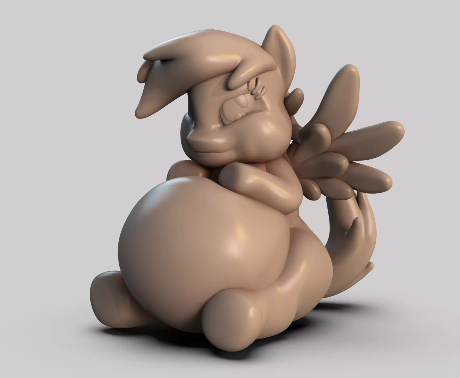 Rainbow Dash - Fat Version 3D print model_0