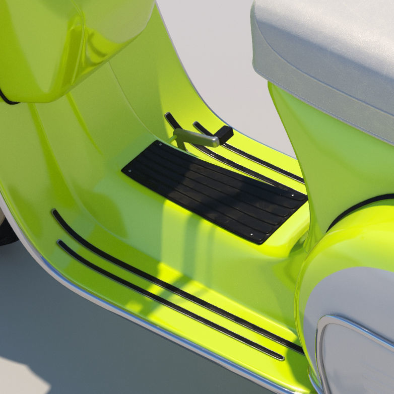 Retro Vespa scooter 3D model_6