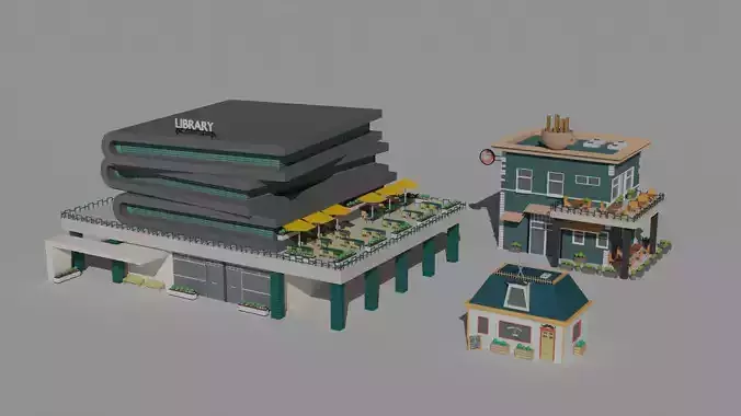 Low Poly Set of Three