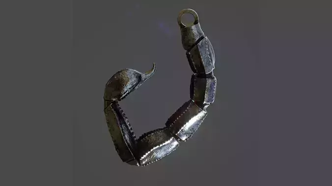 Scorpion tail necklace STL