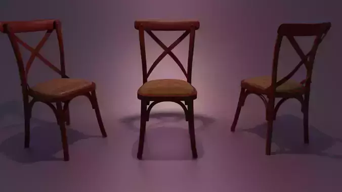 Rattan Red Chair Bistrot