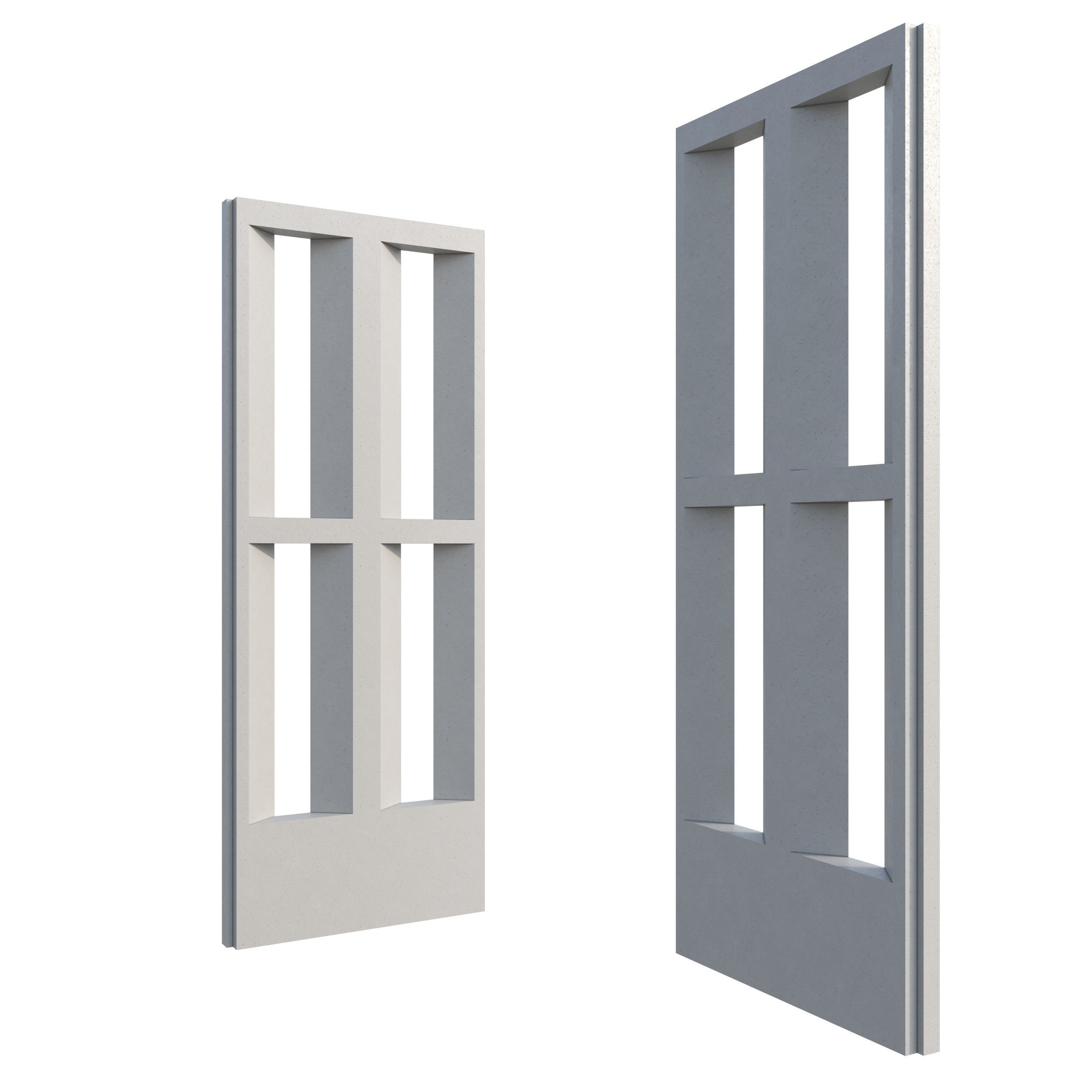 Modern Facade V 01 Low-poly 3D model_6